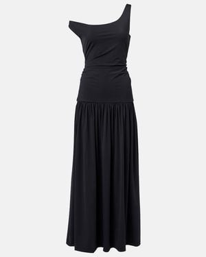 Rohe One-Shoulder Plisse Maxi Dress - Black