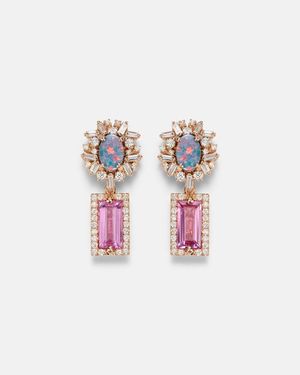 Suzanne Kalan Ohrringe Aus 18Kt Rosegold Mit Edelsteinen - Pink