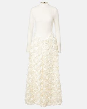 ROTATE BIRGER CHRISTENSEN Floral-Applique Gown - Natural