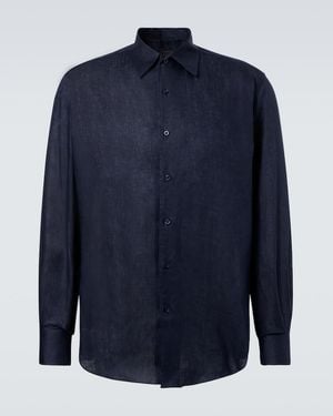 Saman Amel Linen Shirt - Blue