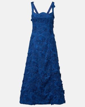 LEO LIN Odette Lace Midi Dress - Blue