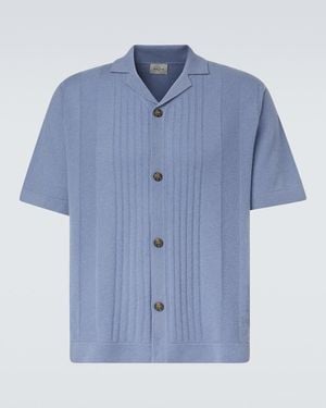 LeKasha Gerone Knitted Cashmere Polo Shirt - Blue