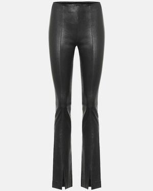 Stouls Vegas Strip Skinny Leather Pants - Gray