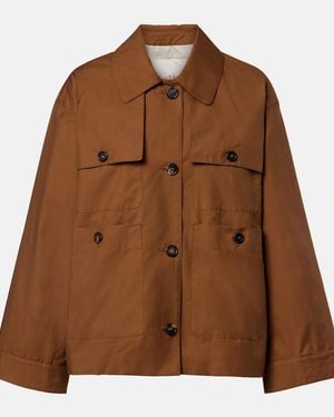 Max Mara The Cube Bouquet Cotton-Blend Twill Jacket - Brown