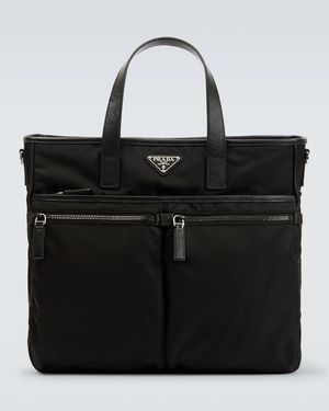 Prada Handtasche Aus Re-Nylon - Schwarz