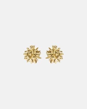 YSSO Ohrringe Sea Urchin, 24Kt Vergoldet - Mettallic