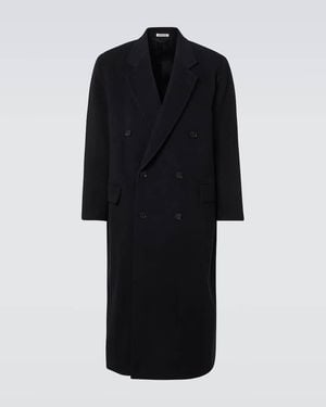 AURALEE Wool Mosser Coat - Black