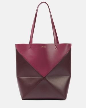 Loewe Borsa Puzzle Fold Medium in pelle - Viola
