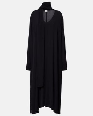 TOTEME Tie-Neck Maxi Dress - Black