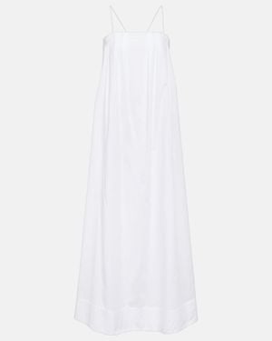 Asceno Heather Cotton Batiste Maxi Dress - White