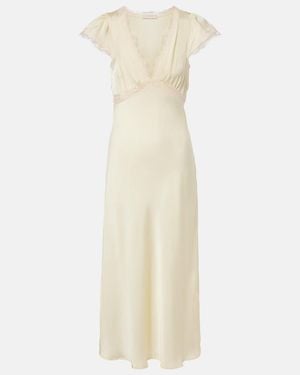 Faithfull the Brand Gala Shirred Midi Dress - White