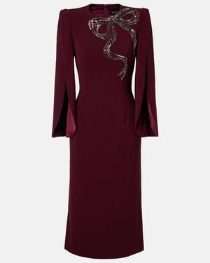 Jenny Packham Verziertes Midikleid Love Aus Crepe - Lila