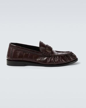 Saint Laurent Le Loafer Eel Leather Penny Loafers - Black