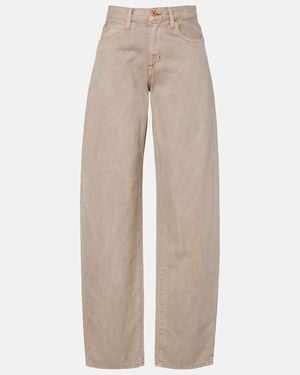 SLVRLAKE Denim Tess High-Rise Wide-Leg Jeans - Natural