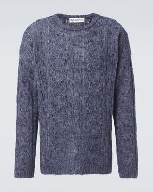 Our Legacy Popover Cable-Knit Wool-Blend Jumper - Blue