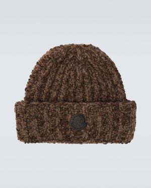 Moncler Muetze Aus Alpakawolle Und Wolle - Braun