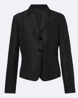 Gucci Chaqueta De Faya De Seda - Negro