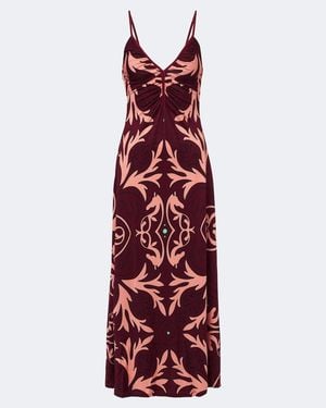 Johanna Ortiz Nuestra Tierra Printed Jersey Maxi Dress - Red