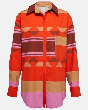 Johanna Ortiz Ruched Cotton Shirt - Red