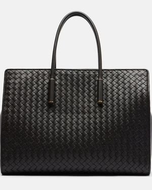 Bottega Veneta Tote Bag Barbara Medium Aus Leder - Schwarz