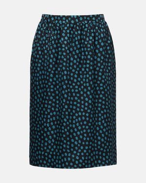 Chloé Polka-Dot Silk Jacquard Pencil Skirt - Blue