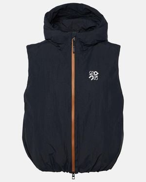 Loewe X On Logo Technical Puffer Vest - Blue