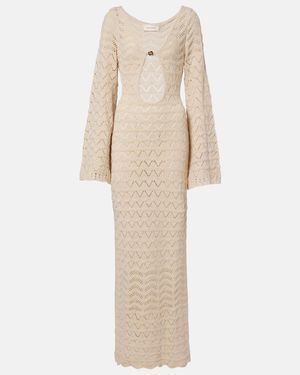 Bananhot Rey Crochet Cotton-Blend Maxi Dress - Natural