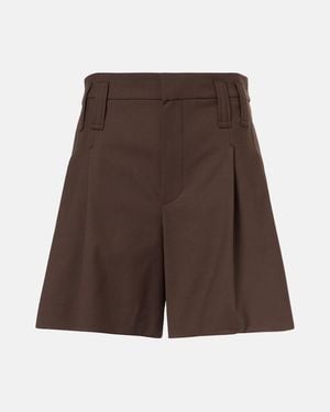 Brunello Cucinelli Monili Wool-Blend Bermuda Shorts - Brown