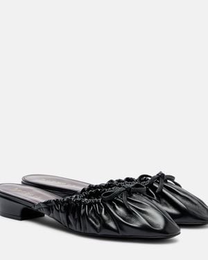 Herbert Levine Slippers Gather Around Aus Leder - Schwarz