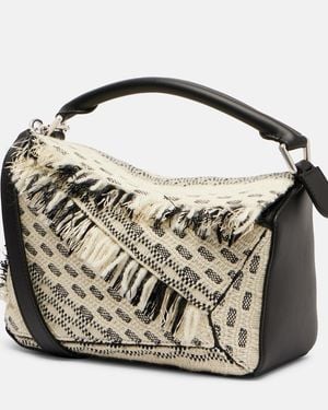 Loewe X Albers Puzzle Small Leather Top-Handle Bag - Metallic