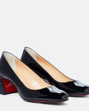 Christian Louboutin Miss Sab 55 Patent Leather Court Shoes - Blue