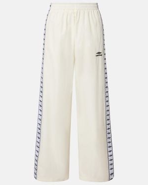 Balenciaga Cotton-Blend Joggers - White