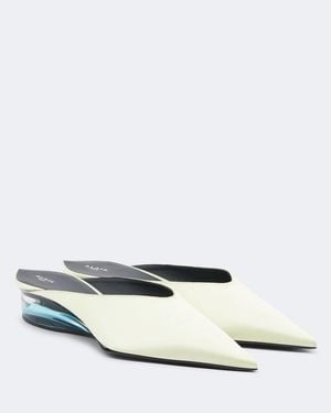 Alaïa Mules Aus Satin - Weiß