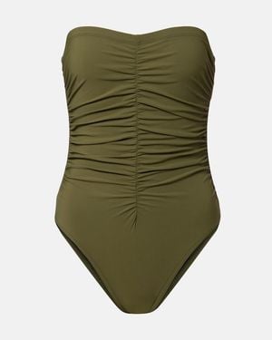 Karla Colletto Basics Gathered Swimsuit - Green