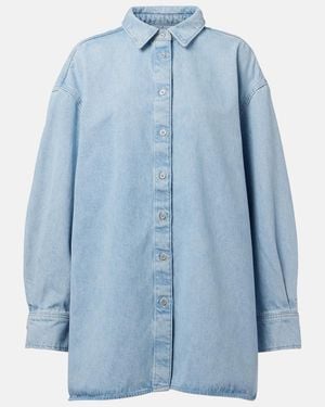 7 For All Mankind Nina Oversized Denim Shirt - Blue
