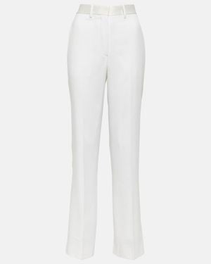 Victoria Beckham High-Rise Straight Pants - White