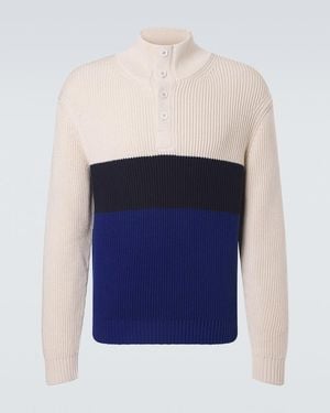 dunhill Pullover Aus Baumwolle Und Seide - Blau
