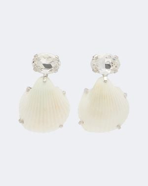 Jennifer Behr Kauai Embellished Drop Earrings - White