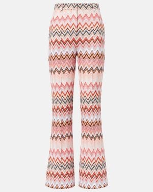 Missoni Zigzag Cotton-Blend Straight Pants - Pink