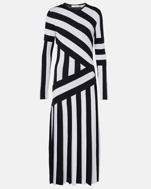Gabriela Hearst Seema Striped Wool Maxi Dress - Black