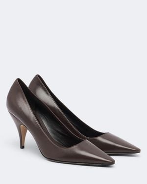 The Row Liisa Leather Pumps - Brown