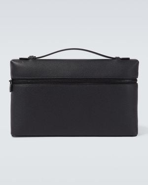 Loro Piana Extra Leather Pouch - Black
