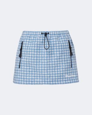 Miu Miu Minifalda A Cuadros Vichy - Azul