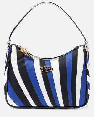 PUCCI Yummy Iride Canvas Shoulder Bag - Blue