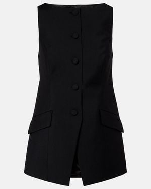 Rohe Chaleco De Crepe De Lana Y Mohair - Negro