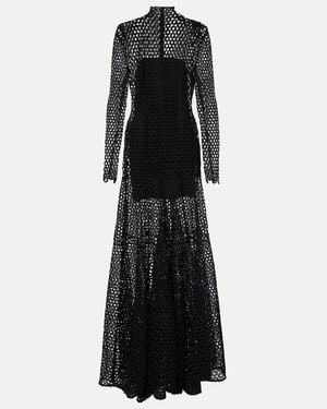 David Koma Macrame Gown - Black