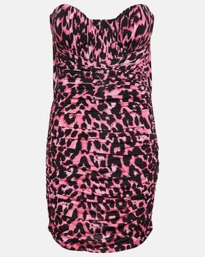 Alex Perry Axton Leopard-Print Minidress - Red