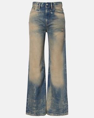 Acne Studios Jeans Anchos De Tiro Alto - Azul