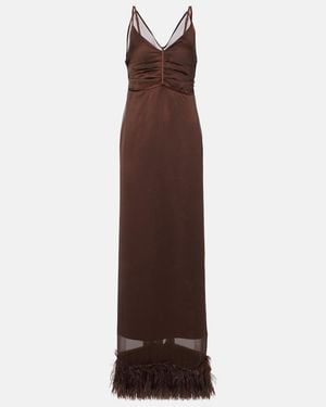 JACQUES WEI Layered Slip Dress - Brown