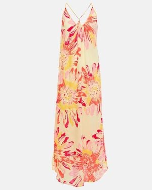 Poupette Felicia Floral Midi Dress - Pink